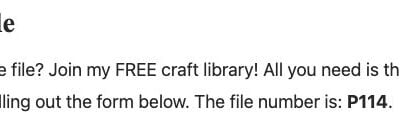 Screenshot of part of the page where you see the free file number.